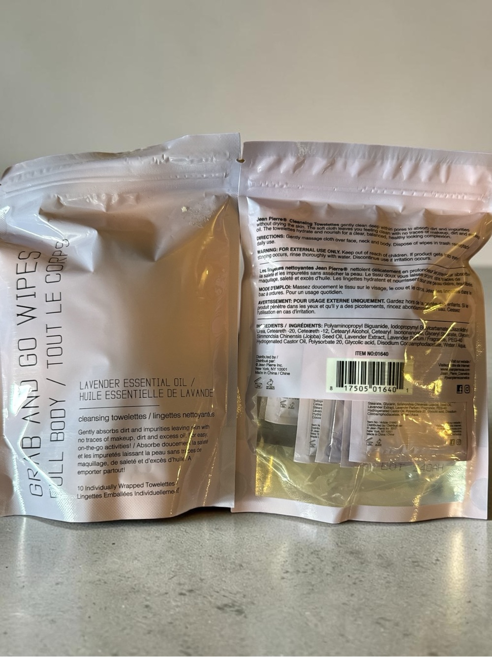 Jean Pierre Grab and Go Cleansing Towelettes